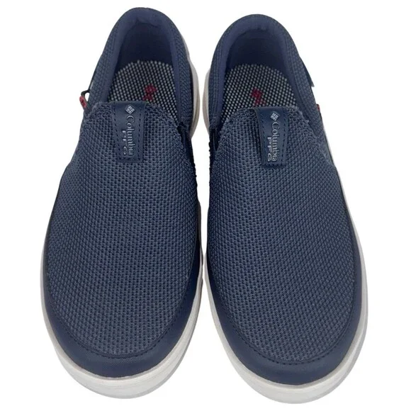 Columbia Mens Size 8 Nocturnal Blue Boatside Breathe PFG Boat Slip On Shoes New